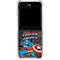 Marvel Classic Comics Captain America Vintage Galaxy Z Flip6 Clear Case